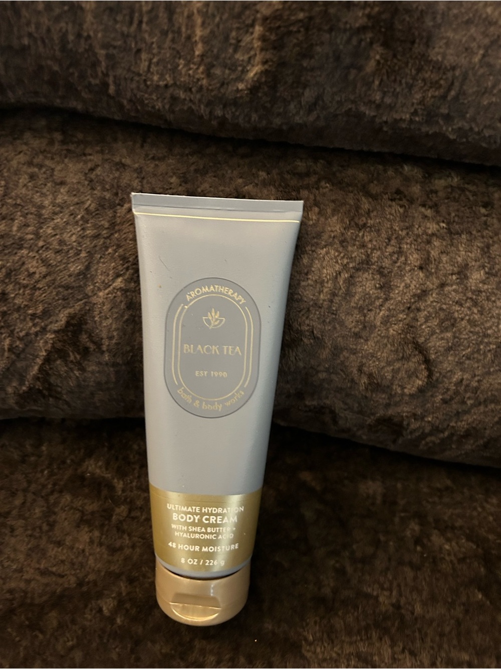 Black Tea Aromatherapy Body Cream - Light Gray Tube